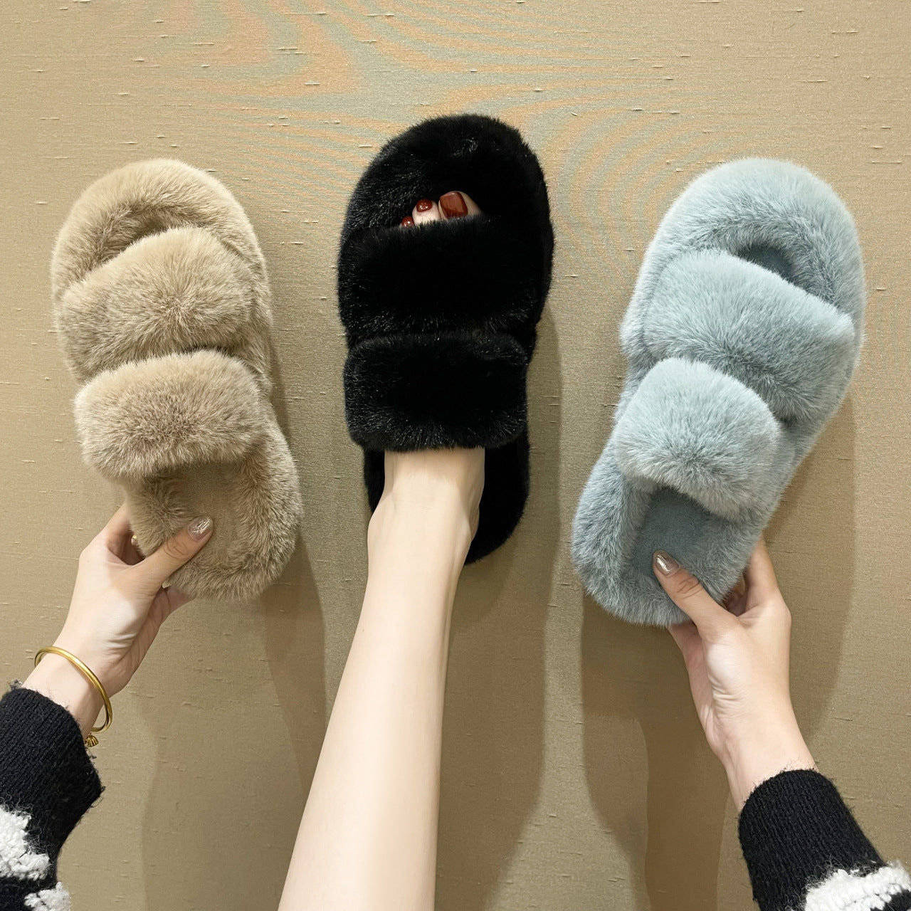 Chaussons moumoute