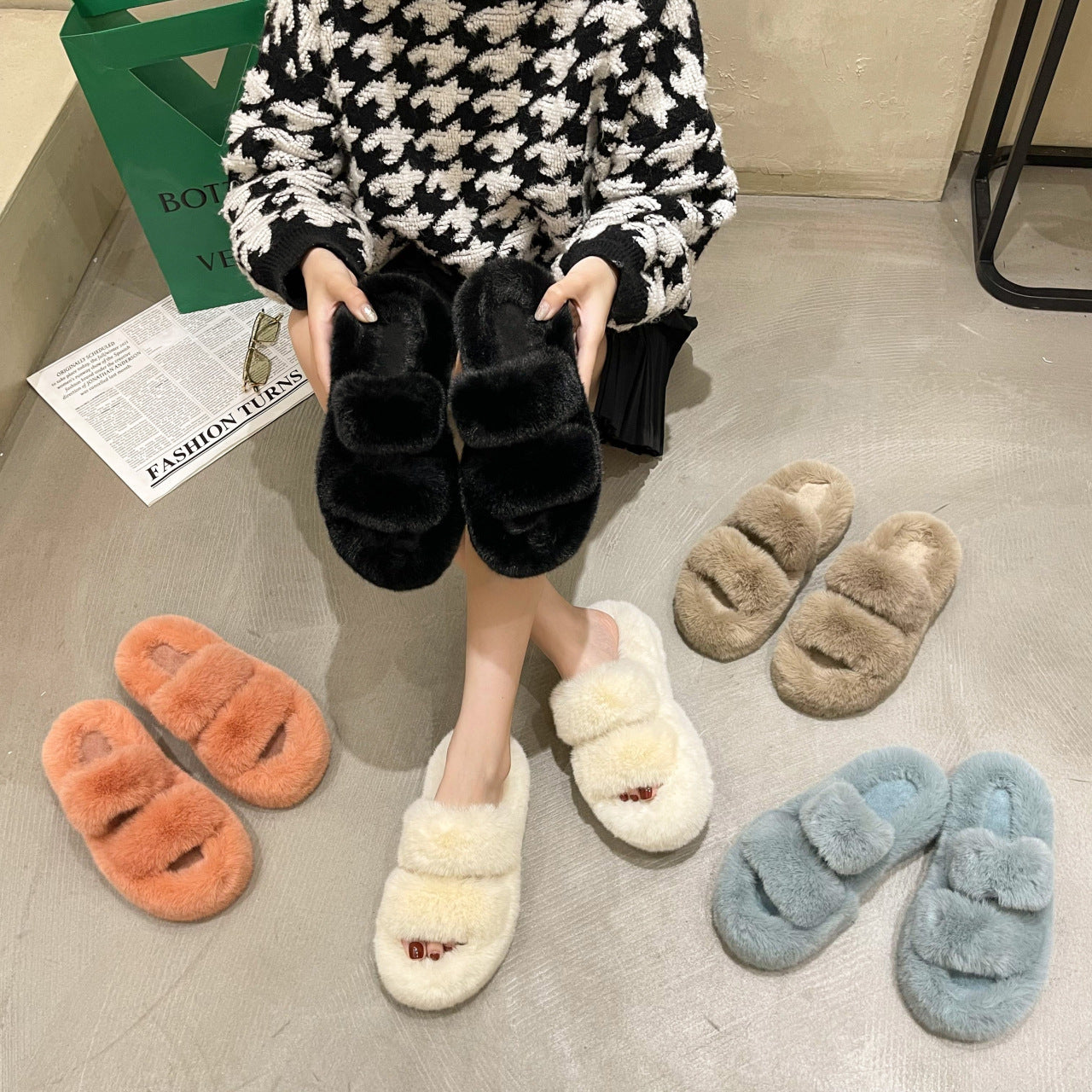 Chaussons moumoute